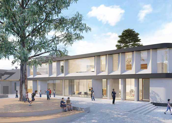 Artist impression of the joint-use library and community facility.